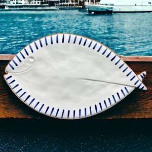 Pier 1 Fish Ceramic Plate Platter Wall Hanging